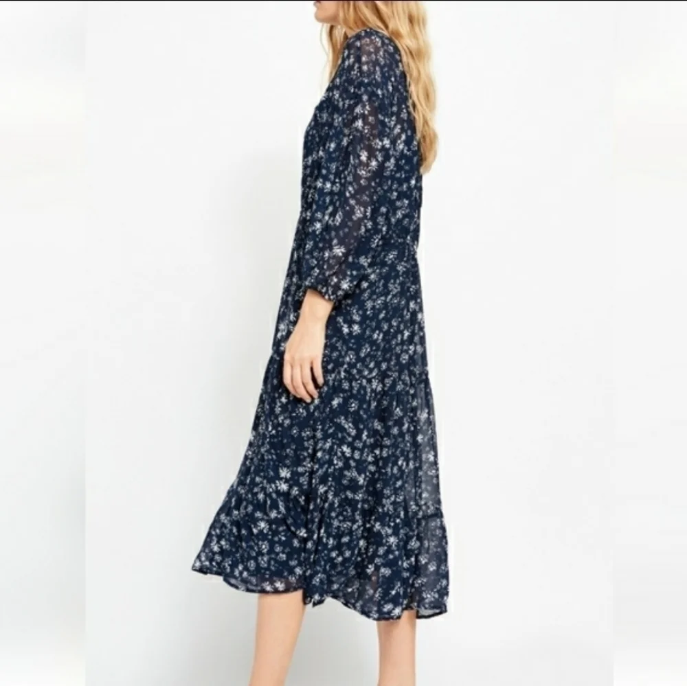 Free People Long Sleeve Floral Midi Dress
